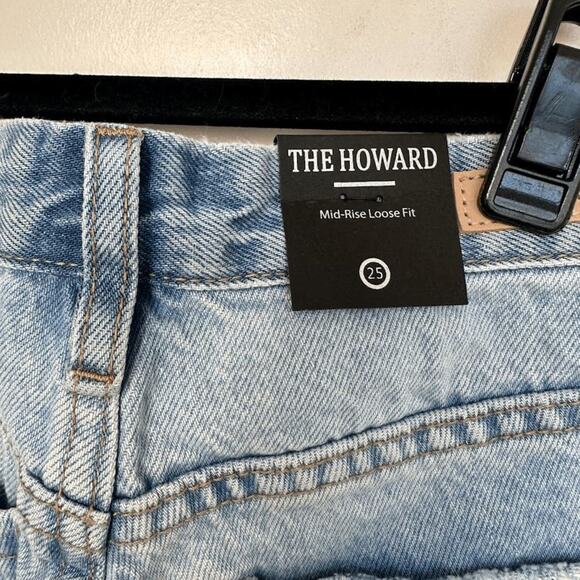 NWT Blanknyc Womens Fare Warning Blue The Howard Mid Rise Straight Jeans Size 25 - Picture 4 of 8